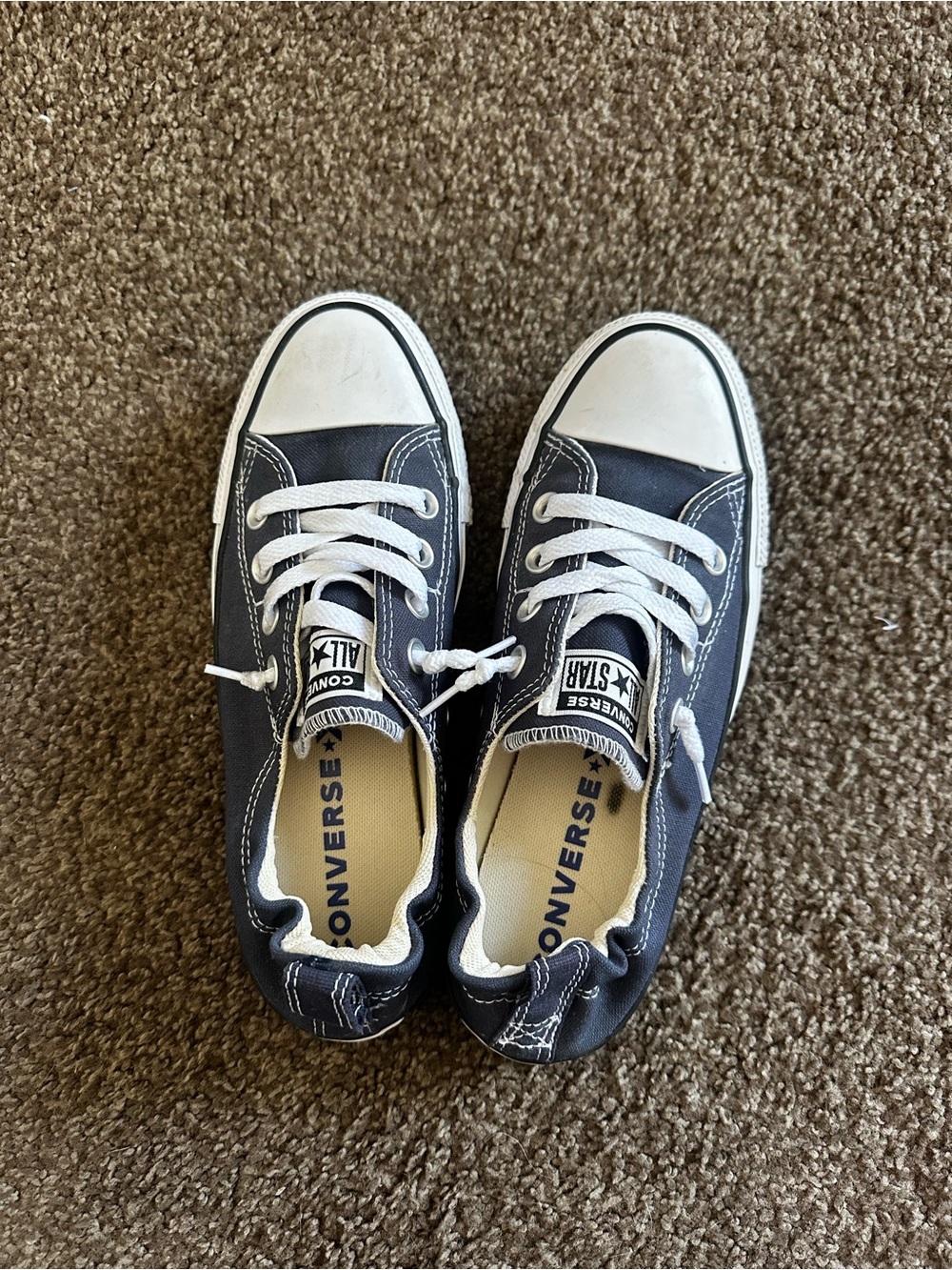 Converse Women’s Low Top Sneakers in Navy Blue